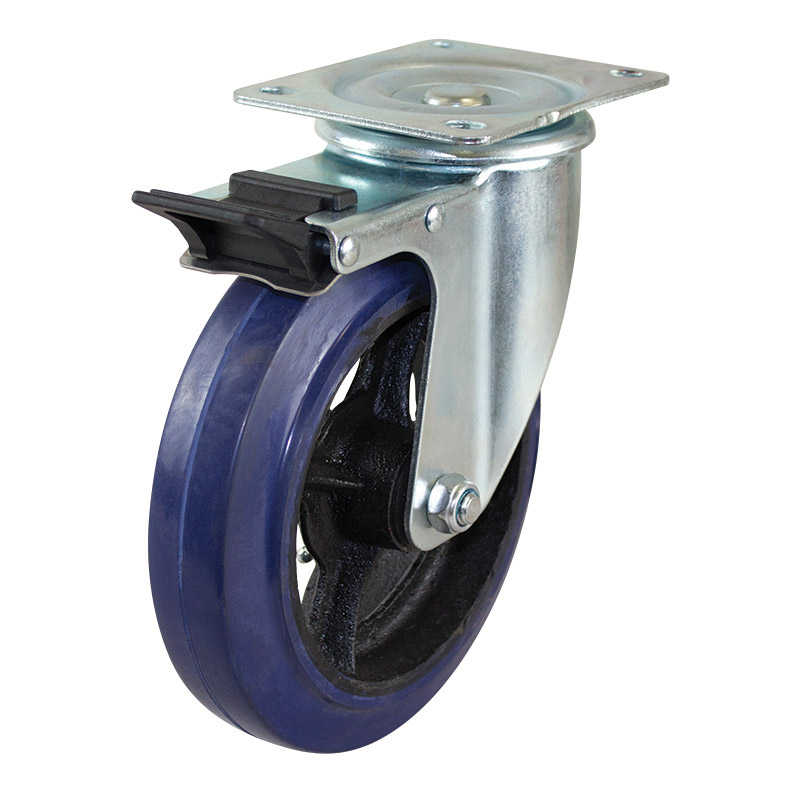 200mm Rubber Wheel 250kg Capacity Castor (S8040B) | Richmond Wheels ...