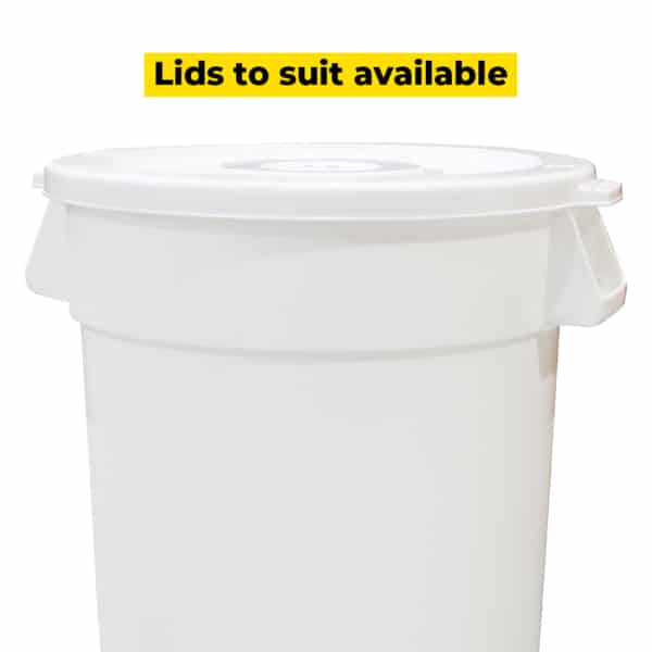 38L Round Food-Grade Bin - Natural (FBR038NAT) - Image 2
