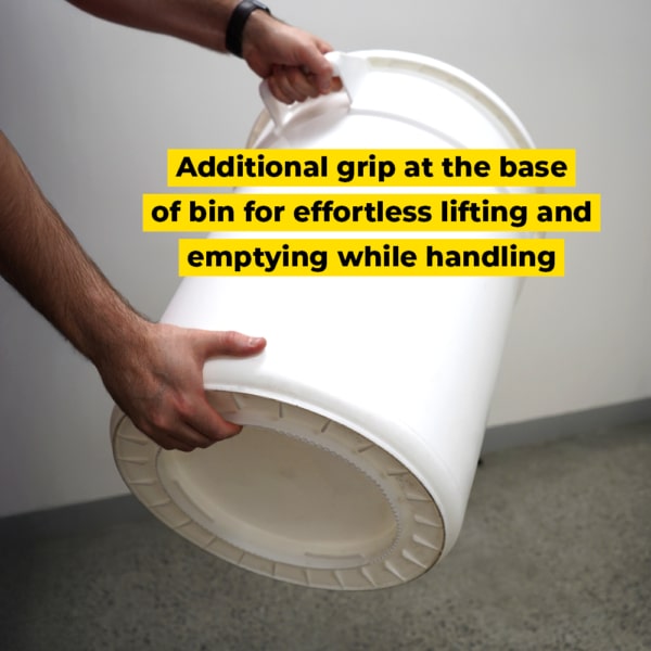 38L Round Food-Grade Bin - Natural (FBR038NAT) - Image 3