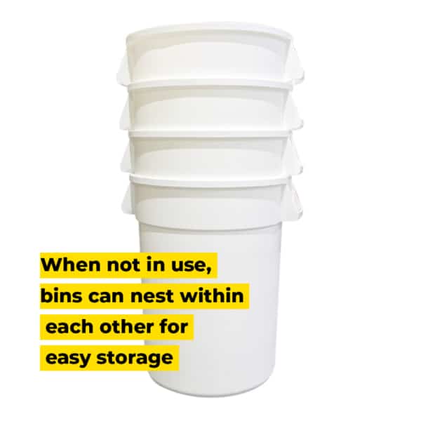 38L Round Food-Grade Bin - Natural (FBR038NAT) - Image 6