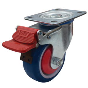 100mm Rebound Rubber Wheel 150kg Capacity Castor (S4604B)