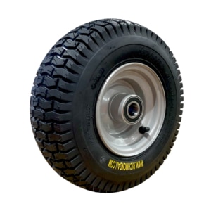13 X 5.00-6 Pneumatic Wheel With 25mm Precision Bearing And Block Pattern Turf Tyre (PN13-500-6BB)