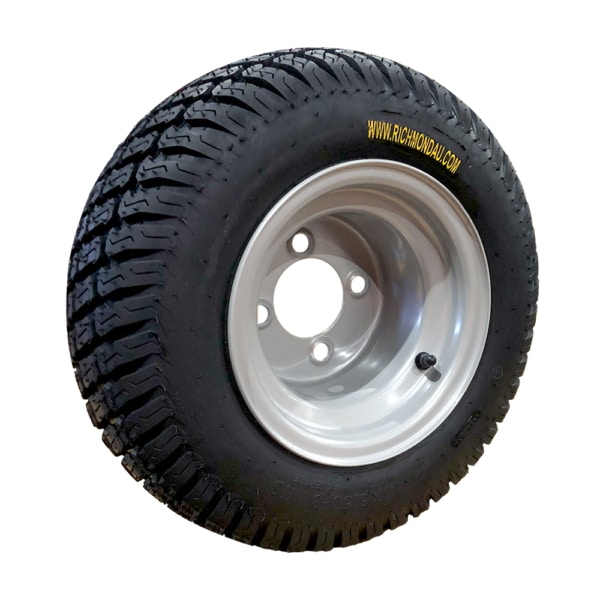 16 X 6.50-8 Pneumatic Wheel With Mini 4 Stud Pattern Rim And Premium Turf Tyre (PN16-650-8MN)