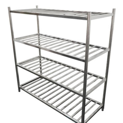 4 Tier Commercial Stainless Steel Vented Shelving | 1500 x 500 x 1550mm (SHE011)