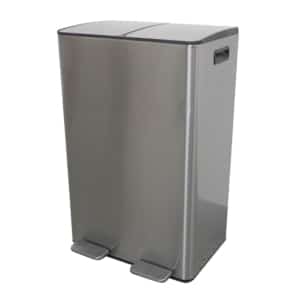 60L Dual Lid Stainless Steel Pedal Bin (PBSS060)