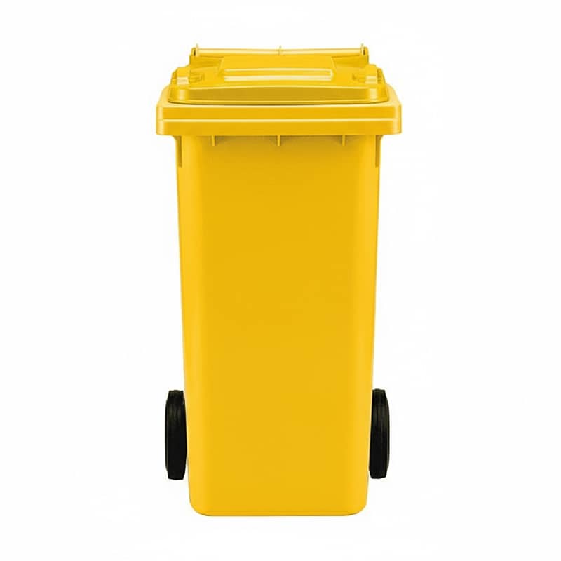 120L Capacity Yellow Wheelie Bin (WGR014) - Image 2