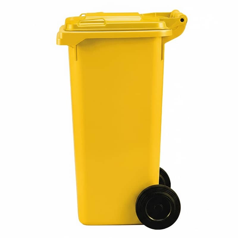 120L Capacity Yellow Wheelie Bin (WGR014) - Image 3
