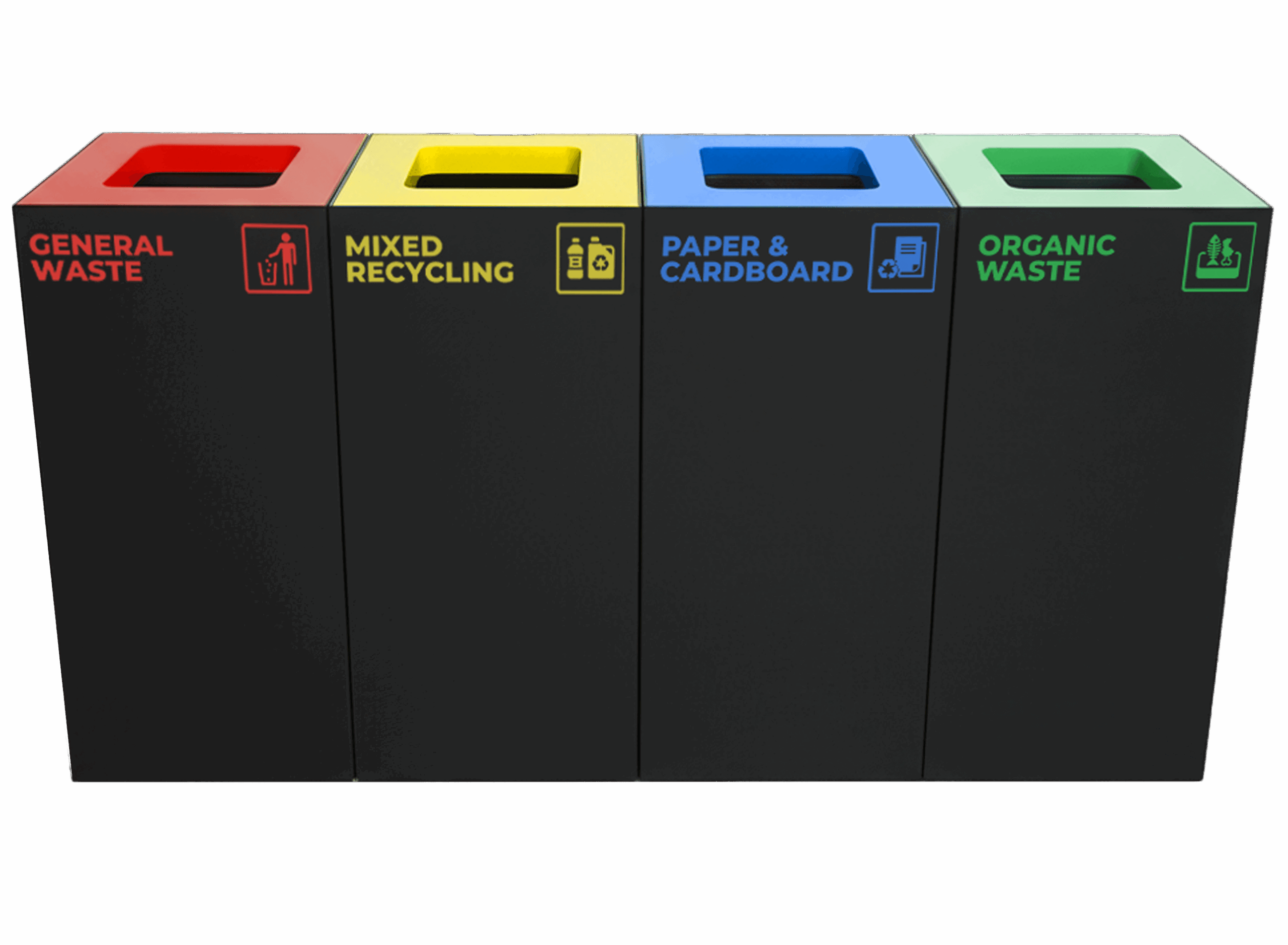Colour Coded Waste and Recycling Stations