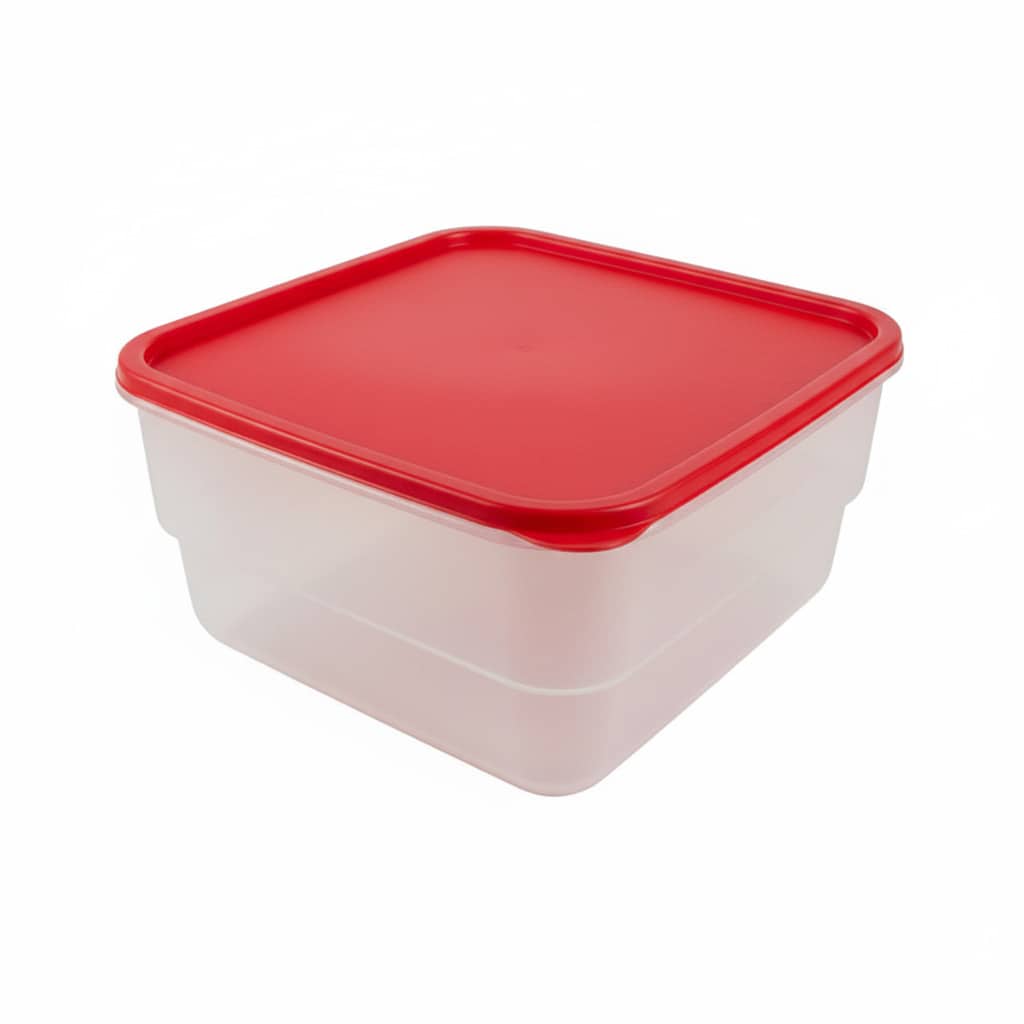 Red Lid for 1.9L & 3.8L Polypropylene Food Storage Containers (FSL001PPRED) - Image 2